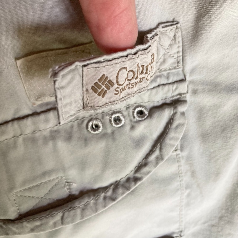Columbia PFG Cargo Utility Shirt Mens L Vented Fishing Button Up Outdoor Camp - Picture 5 of 14